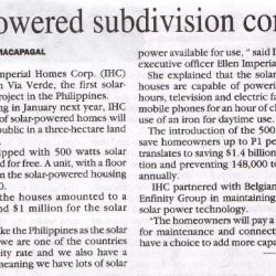 Solar Powered Subdivision
