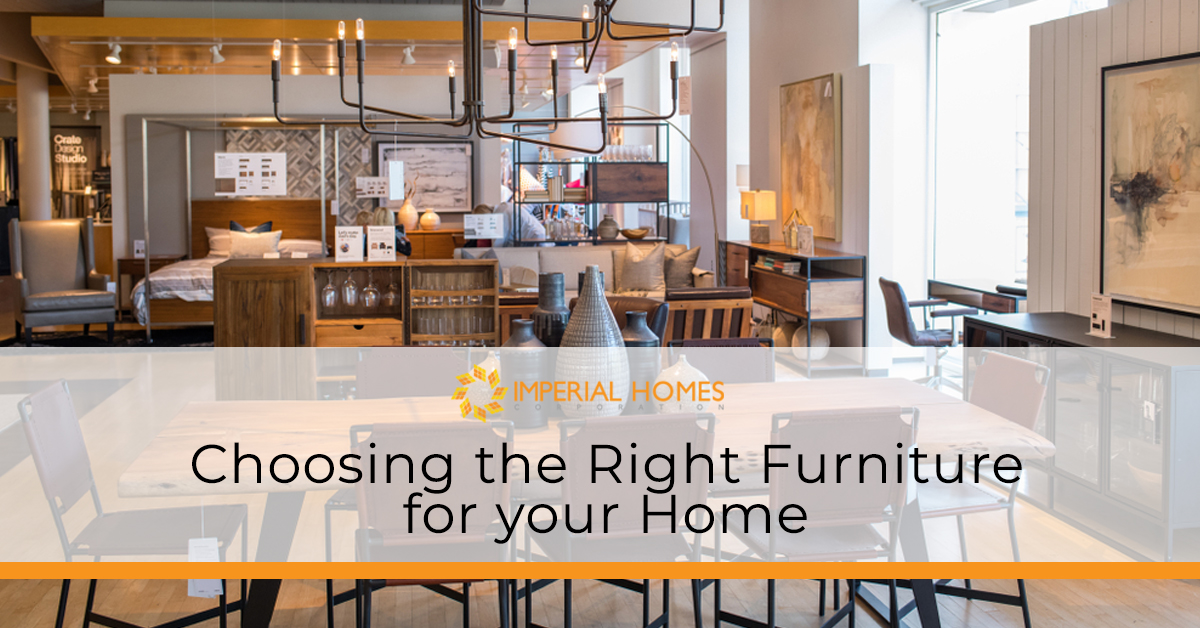 Choosing the right furniture